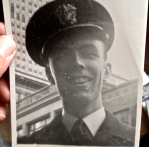 Freshly trained naval officer, New York City, 1943.